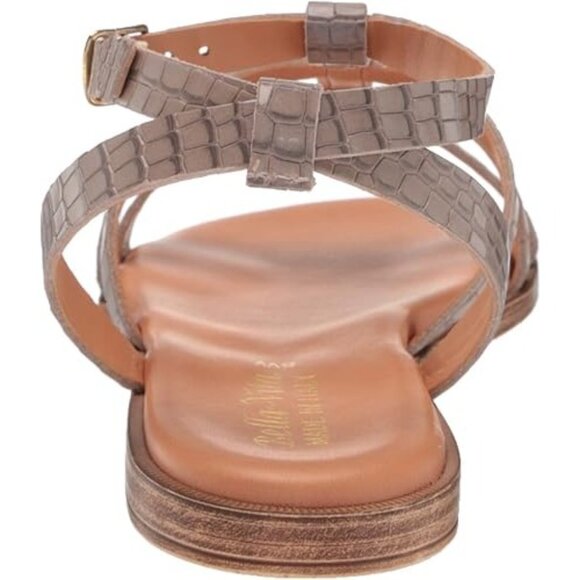 Bella-Vita Italian Strappy Sandals With Gold Buckle Crocodile Pattern Womens Si - Picture 6 of 7